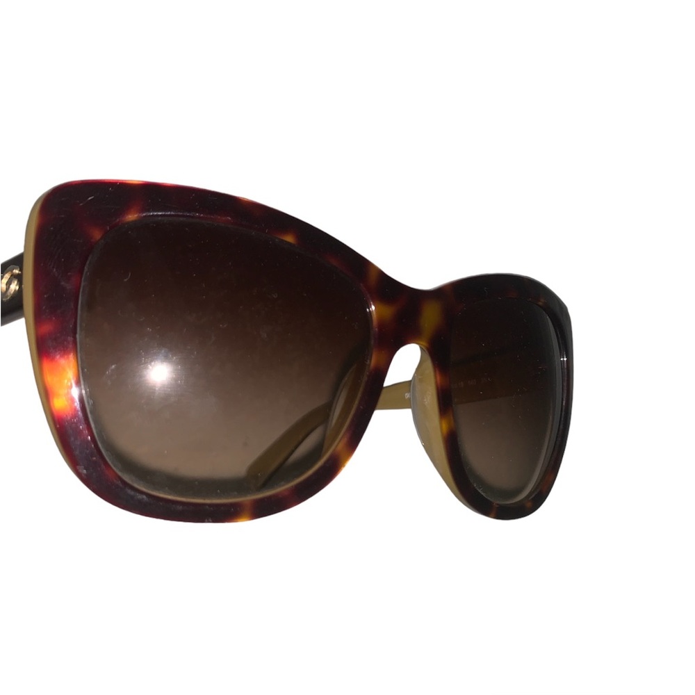 DOLCE & GABBANNA HAVANA ON GOLD / BROWN GRADIENT SUNGLASSES - Picture 3 of 5